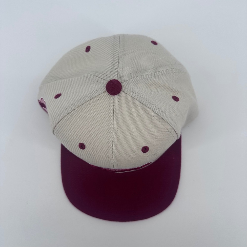Mitchell & Ness Los Angeles Lakers Hat Mens OSFM Maroon Cream Snapback Cap‎ - Picture 5 of 9
